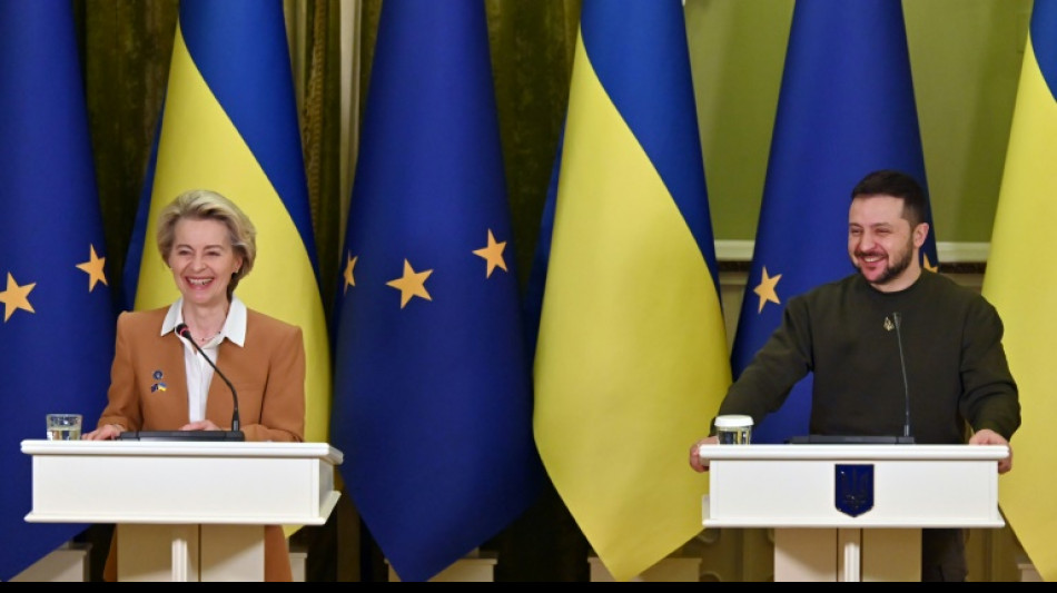 Von der Leyen k&uuml;ndigt in Kiew neue Sanktionen gegen Russland an