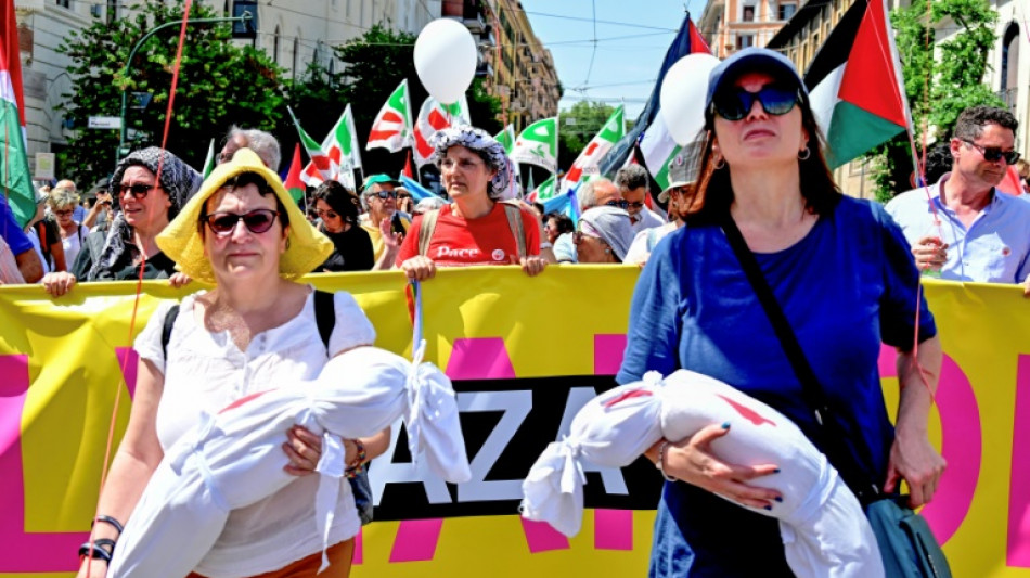 Hunderttausende in Rom auf Solidarit&auml;tskundgebung f&uuml;r Pal&auml;stinenser