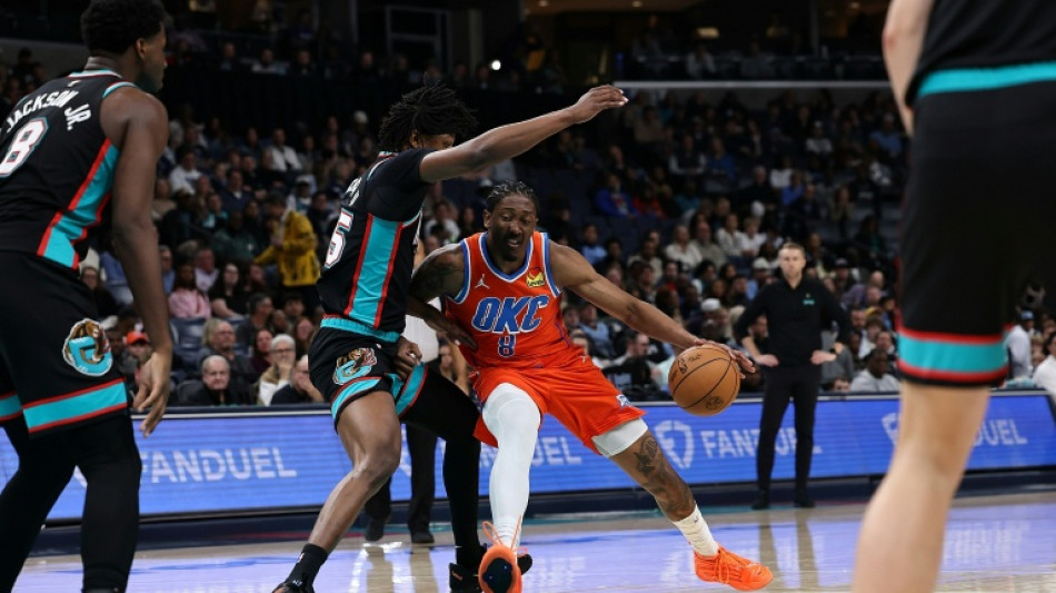 Short-handed Thunder rally to edge Grizzlies