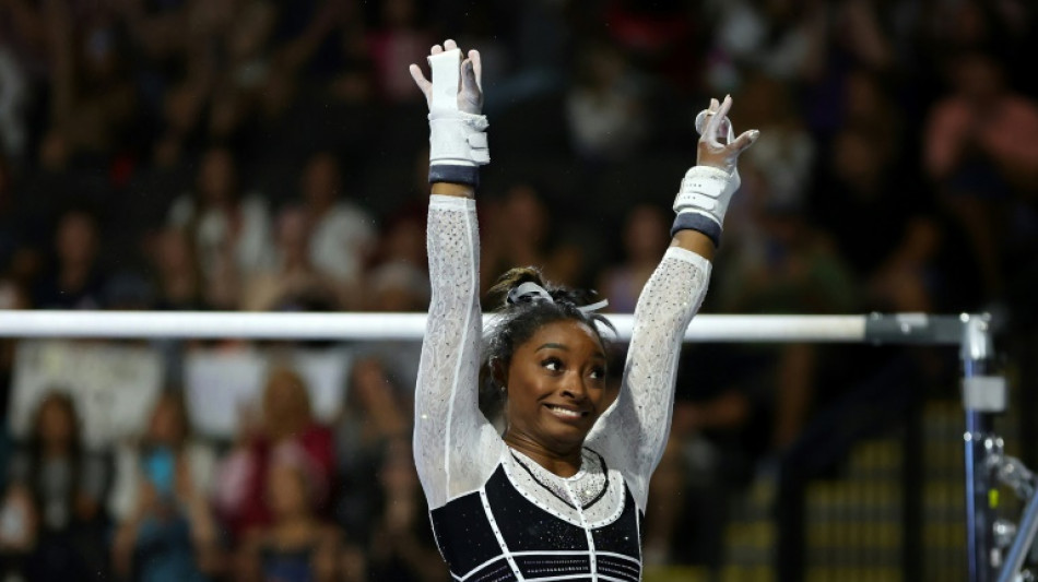 Biles wins US Classic in return to gymnastics competition