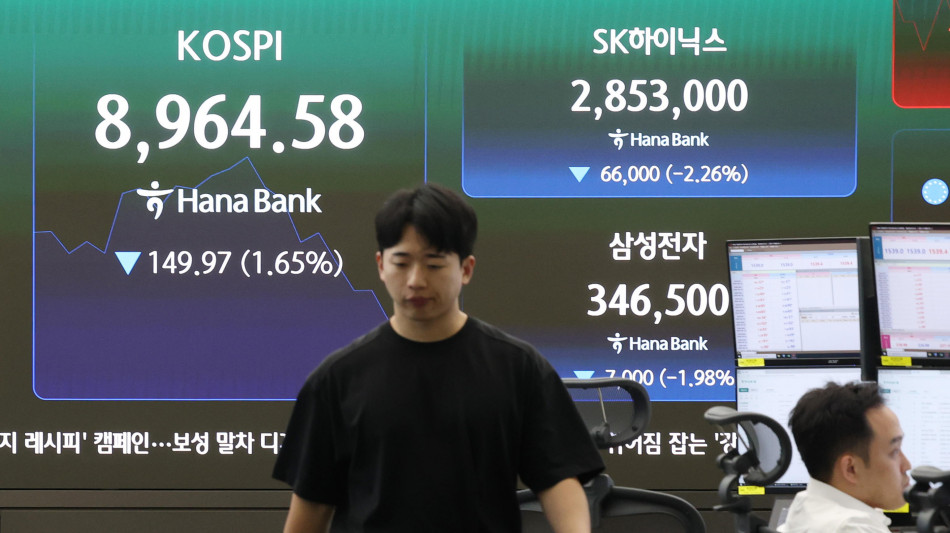 Borsa: il Kospi perde oltre l'8%, Seul attiva il circuit breaker