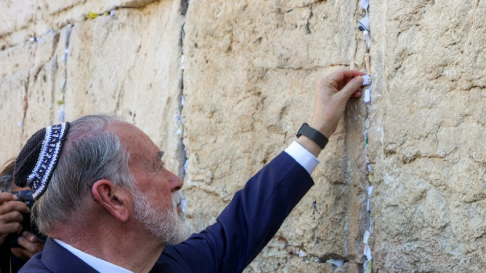 New US envoy prays, delivers Trump 'peace' message at Western Wall