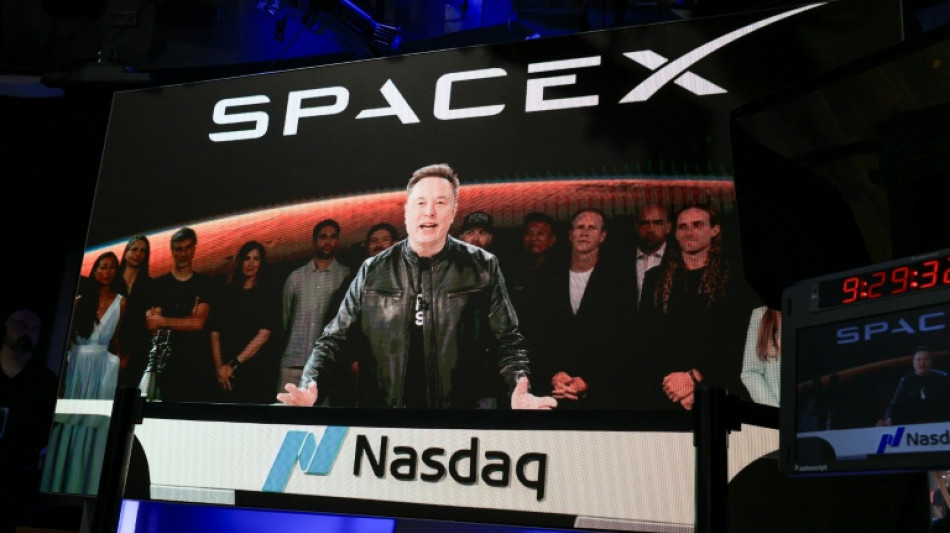 SpaceX d&eacute;passe quelques heures la capitalisation boursi&egrave;re d'Amazon, cinqui&egrave;me du monde