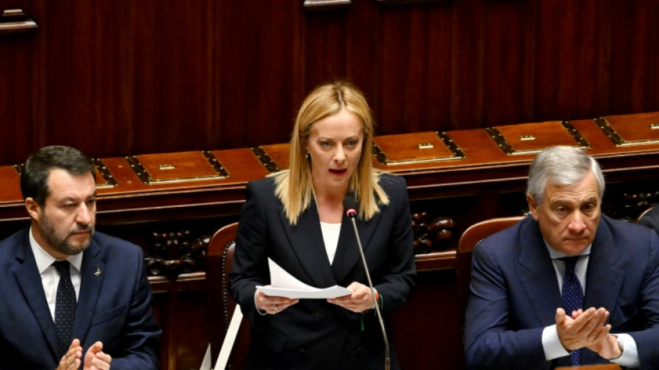 Meloni d&eacute;ment &ecirc;tre fasciste et ancre l'Italie dans l'UE et l'Otan