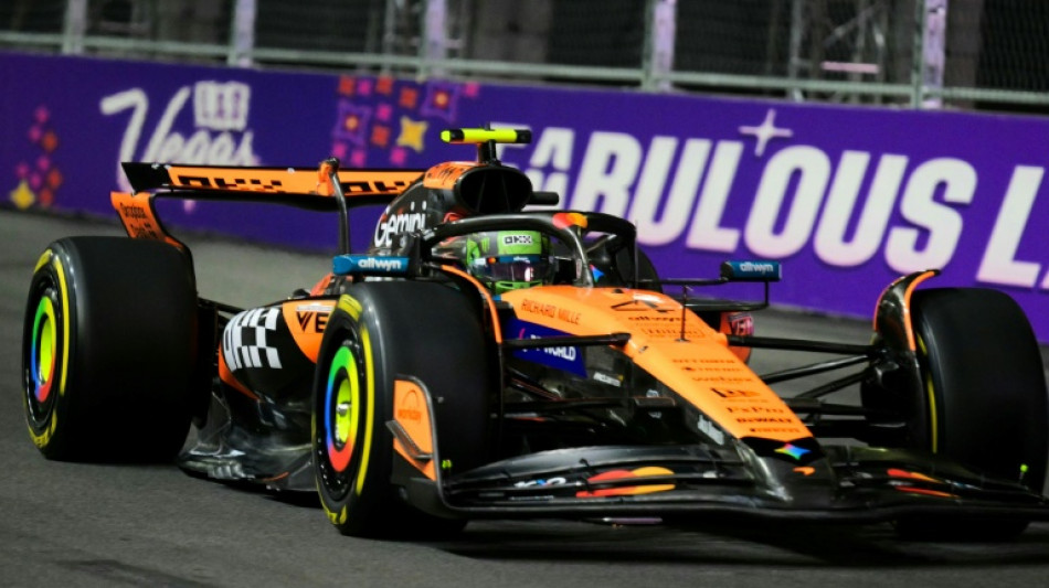 Norris tops red-flagged second practice for Las Vegas GP