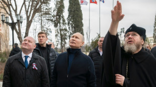 Poutine en Crim&eacute;e pour le 9e anniversaire de l'annexion