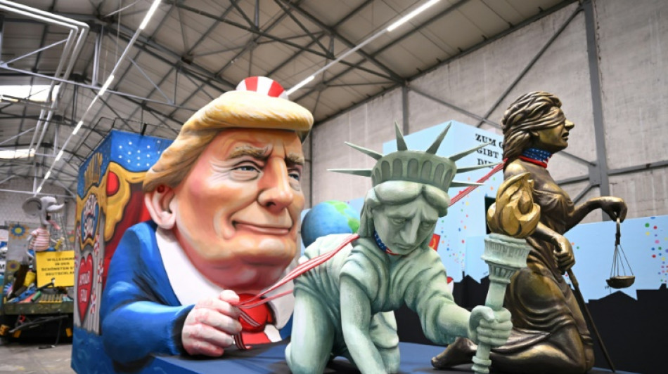 Bundestagswahl und Trump Motive bei Rosenmontagszügen in Köln und Mainz