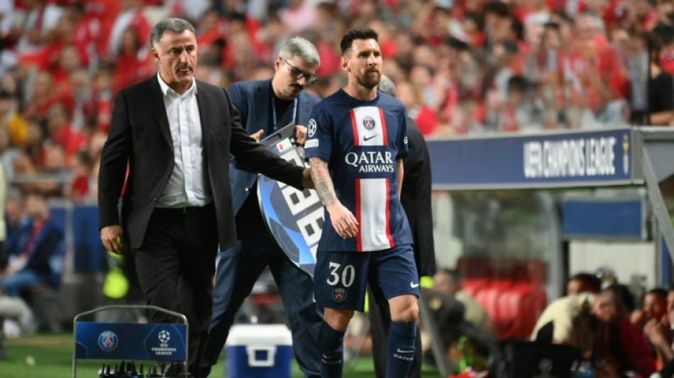PSG's Messi out of Benfica Champions League match