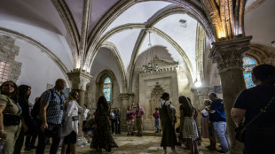 Un graffiti d'un chevalier h&eacute;ros de la Suisse d&eacute;couvert &agrave; J&eacute;rusalem