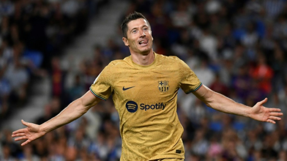 Lewandowski's first Barcelona goals see off Real Sociedad