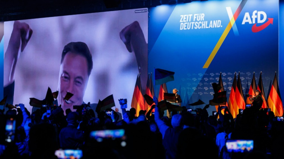 Elon Musk appelle &agrave; la fiert&eacute; d'&ecirc;tre Allemand lors d'un meeting de l'AfD