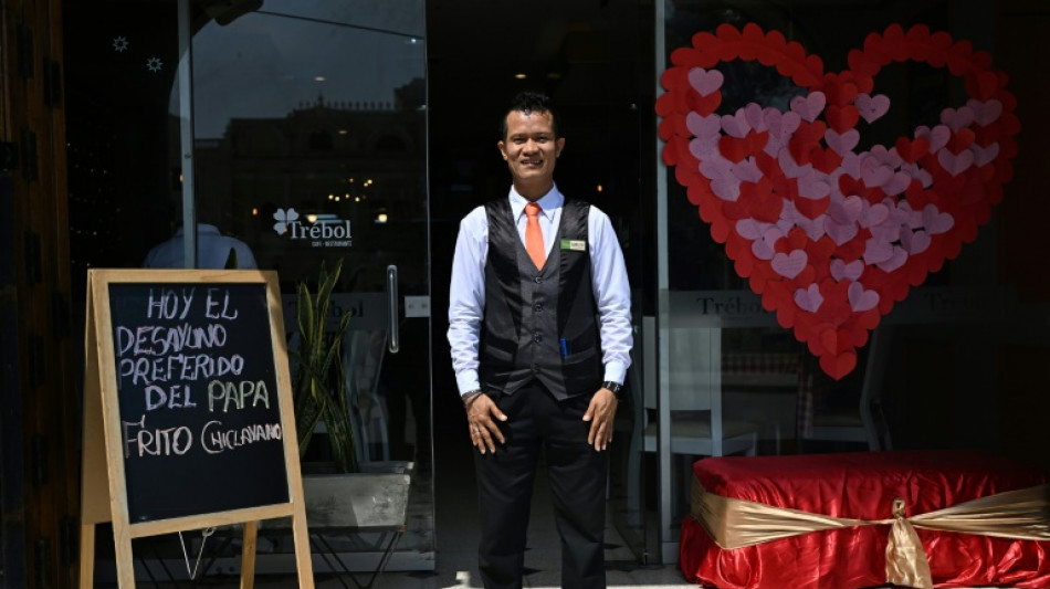 Blessings but not tips from Pope Leo at Peru diner