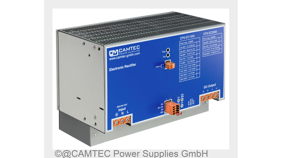 Anything but programmable: New cost-efficient EC-power-supply-series for the DIN rail by CAMTEC PS